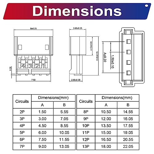 JST Connector Kit 1.5mm Pitch JST-ZH 1.5 Male Female Connector with Premium 28AWG Pre-Crimped Extension Cables,ZH 1.5mm Connector 2/3/4/5/6/7/8/9/10 Pin Male Female Housing (ZH-MF-Kit) - size: JST-1.5MM-ZH Male Female