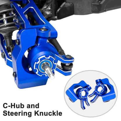 Aluminum 1/16 Suspension Arms Front Rear and Upper Lower Suspension Arms | for Traxxas 1/16 Mini XRT Monster Truck Upgrade, Blue - color: Blue