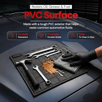 Magnetic Tool Mat, Double-Sided Magnetic Tool Holder Pad for Mechanics, Portable Magnetic Mat for Tools, Bolts, Nuts, Screws, Sockets & Wrenches12 x12 - size: 12x12