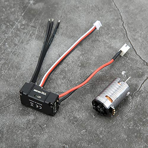 Brushless Motor, High Speed 7500KV Crawler Motor Metal 1410 with 18A ESC for 1/24 1/28 1/32 Scale Off-Road RC Cars Hobbyists Repair Enthusiasts
