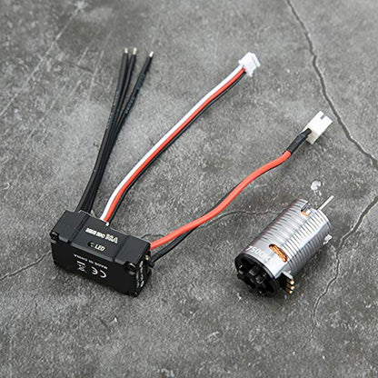 Brushless Motor, High Speed 7500KV Crawler Motor Metal 1410 with 18A ESC for 1/24 1/28 1/32 Scale Off-Road RC Cars Hobbyists Repair Enthusiasts