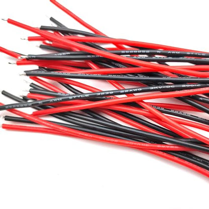 20 Sets Mini Micro JST-XH 2.54mm Pitch 2 Pin Male Connector with 10cm Silicone Wire Cables and Female Socket