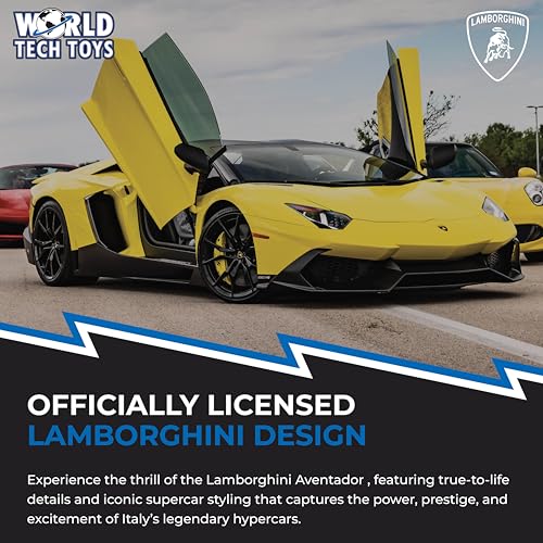 World Tech Toys Lamborghini Aventador 1:14 RTR Electric RC Car – Officially Licensed Supercar – Full Function 2.4 GHz Remote Control – Kids 6+