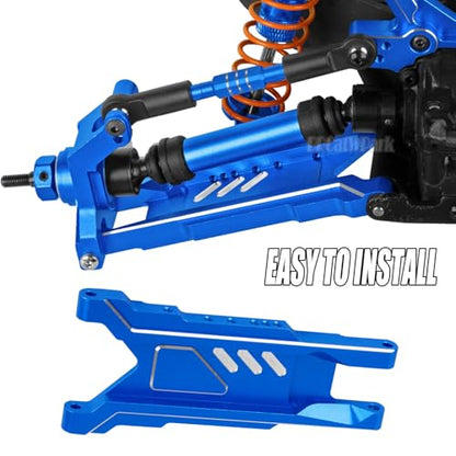 RC Aluminum Suspension A-Arms Upgrades Part for 1/10 Slash Rustler Stampede 4X4 VXL BL-2s,Hoss 4WD VXL,XO-1,Alloy Front Rear RC Suspension Arms Hops up,Navy Blue - color: Navy Blue - (Suspension Arms)