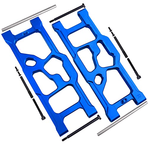 Aluminum Rear Lower Suspension Arms for ARRMA Kraton 8S BLX 1/5 Scale RC Truck (1 Pair), Replaces ARA330590 Upgrades (Blue) - color: Blue