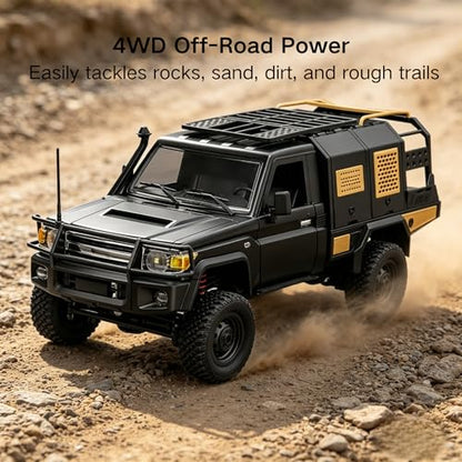 RC Rock Crawler, 2-Speed All Terrain RTR Hobby Car for Adult(Black) - color: Black