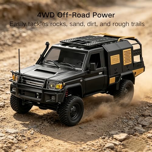 RC Rock Crawler, 2-Speed All Terrain RTR Hobby Car for Adult(Black) - color: Black