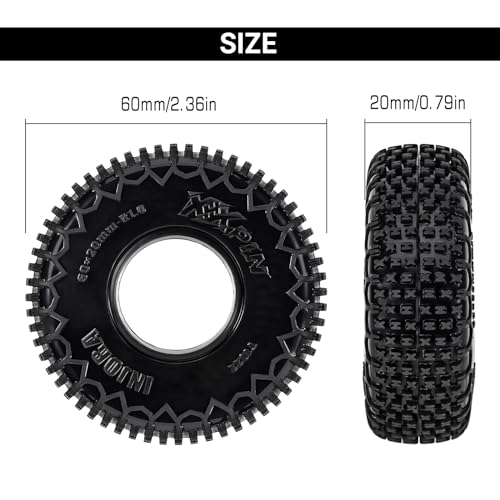 INJORA S5 1.0 XHX Pin Tire 60 * 20mm for 1/18 1/24 RC Crawler SCX24 FCX24