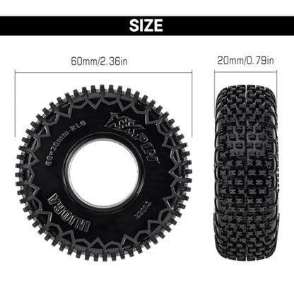 INJORA S5 1.0 XHX Pin Tire 60 * 20mm for 1/18 1/24 RC Crawler SCX24 FCX24