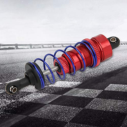 2pcs 92mm RC Oil Pressure Adjustable Front Shock Damper, 1/10 RC Car Shock Absorber, Upgraded Aluminum Alloy Buggy Suspension for ZD Racing 7358 HSP (Red) - color: Red