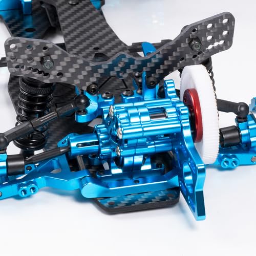 MORLORDY Aluminum & Carbon Fiber RC Chassis Frame Body Kit for 1/10 D5/ D5MINI+SR RC Drift Racing Car, with 4Pcs Wheels Tires Set & Shocks & Accessories (D5MINI+SR) - style: D5MINI+SR