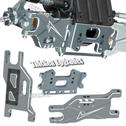 RC Upgrades Part for 1/10 Rustler Stampede (VXL) 2WD,A-Arm,Shock,Drive Shaft,Caster Block,Steering Blocks,Stub Axle Carriers,Steering Bellcranks,Links,Shock Tower,Front Bulkhead,Titanium - color: Titanium - (Rc Upgrades)