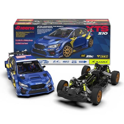 RIAARIO 1/10 RC Rally Car Roller Carbon Fiber, Blue, Ages 14+ - color: Roller