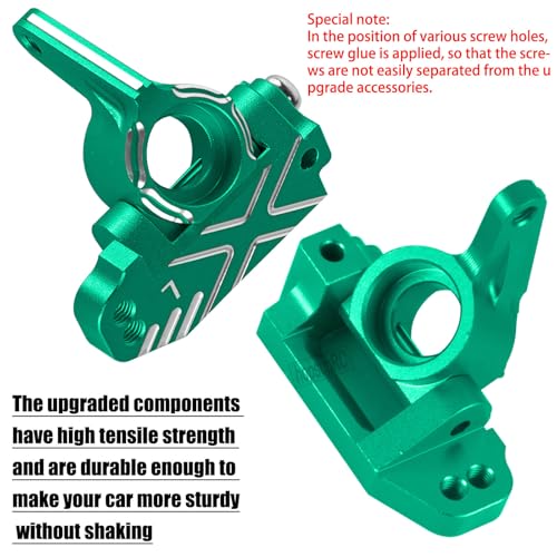 for Aluminum Upgrades Parts 1/10 Rustler 2WD(VXL)/Slash 2WD(VXL)/Stampede 2WD(VXL)/Bandit 2WD(VXL),Front Steering Block Knuckles&Rear Hubs&C-Hubs Caster Blocks Hops Up,Green