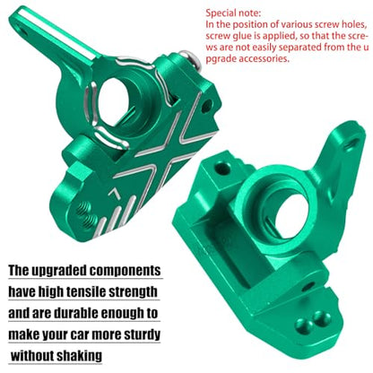 for Aluminum Upgrades Parts 1/10 Rustler 2WD(VXL)/Slash 2WD(VXL)/Stampede 2WD(VXL)/Bandit 2WD(VXL),Front Steering Block Knuckles&Rear Hubs&C-Hubs Caster Blocks Hops Up,Green