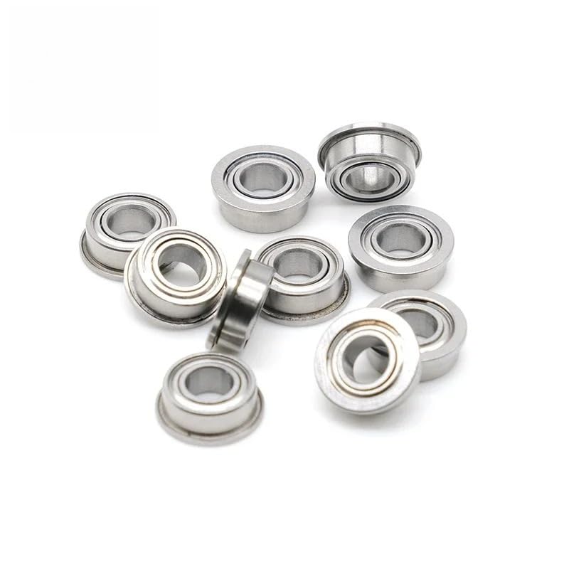 10pcs F604ZZ Flange Ball Bearing 4x12x4mm ABEC-7 Metal Shield ZZ for Drone Micro Motor Precision Instruments - size: F604ZZ 4x12x4