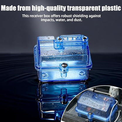 2PCS Receiver Waterproof Sealed Boxs, ESC Dustproof Transparent Protective Case for Huanqi727 Traxxas TRX4 1/10 RC ESC Box with Easy Mounting, Lightweight Design for RC Model Receiver