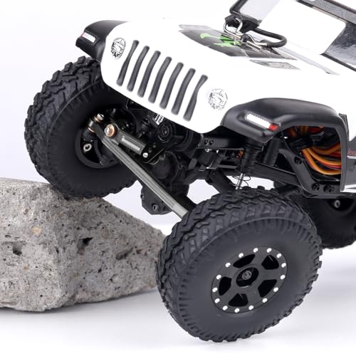 SCX24 Aluminum Steering Links for Axial SCX24 Bronco C10 Deadbolt Gladiator (Gray) - color: Gray