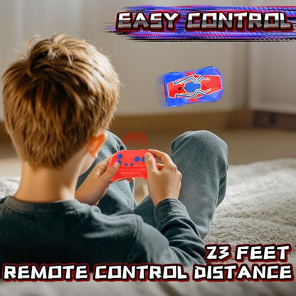 Wall Climbing Remote Control Car Mini, Spider | 360° Rotating RC Stunt Car, Rechargeable RC Cars Toys for 3 4 5 6 7 8 9 10 11 12 Year Old Boys Girls Kids - color: Red&blue Mini