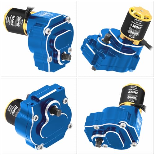 GOUPRC Upgarde 30A Brushless Esc & 1621 3500KV Brushless Outrunner Motor with Transmission for Redcat Ascent 18 1/18 RC Crawler Upgrade - style: For Redcat Blue