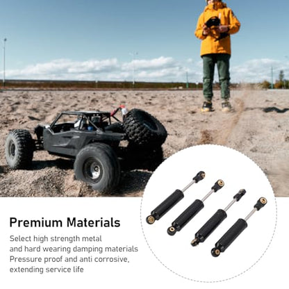 banapoy RC Shock Absorber Damper Set, 4 Pcs 66mm Aluminium Alloy Spring Shock Absorber Replacement for Bronco 1/18 Model Car RC Crawler, Modification Parts