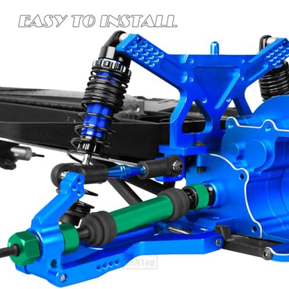 Rear Drive Shaft CVD & Front Axles Upgrades Part for 1/10 Slash 2WD/Slash VXL 2WD,Stainless Steel #45 Driveshaft with Hex,Green - color: Green - Parts