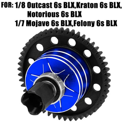 46T Upgrades Part Differential Slipper for 1/8 Outcast/Kraton/Notorious 6s BLX,1/7 Mojave/Felony 6s BLX,#45 Steel Spur Gear Slipper Clutch Diff Gear Hops Up.Navy Blue - color: Navy Blue(46t)