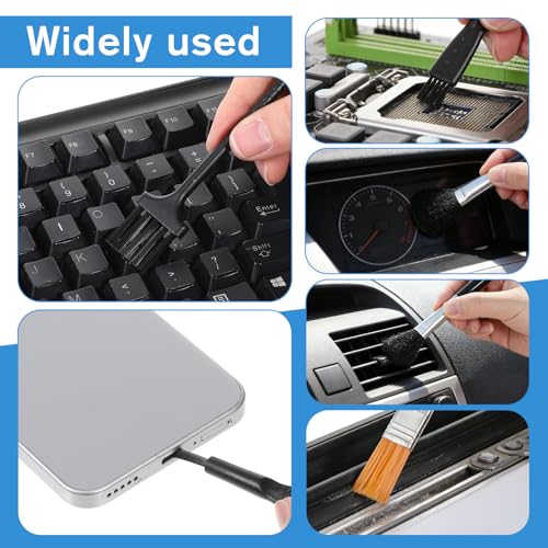 10 Pcs Mini Anti Static Keyboard Cleaning Brush Kit Nylon Dust Brushes for Electronic Devices Computer Motherboard Fans Camera Laptop Circuit Board Small Space Cleaning Tool Set with Microfiber Cloth