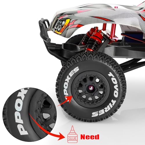 12mm Hex RC Wheel & Tires RC Truck Tire for 1/10 Slash 2WD/4ﾗ4 F-150 | Multi-Texture Design, Designed for almost all 1/10 scale RC trucks with 12mm hex