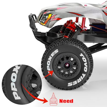 12mm Hex RC Wheel & Tires RC Truck Tire for 1/10 Slash 2WD/4ﾗ4 F-150 | Multi-Texture Design, Designed for almost all 1/10 scale RC trucks with 12mm hex
