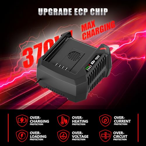 BSRC82 4.0A Rapid Charger Replacement for Briggs & Stratton Snapper XD 82V Max Battery Charger 1760263, Compatible with 82 Volt Lithium Ion Battery BSB2AH82/BSB4AH82/BSB5AH82/1760266/1760265/1760966