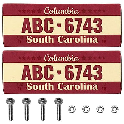 2PCS HIRCQOO Metal RC Car License Plate Decorations Accessories Compatible with Traxxas TRX-4 Tamiya CC01 Axial SCX10 D90 1/10 RC Crawler Car (ABC6743) - style: ABC6743