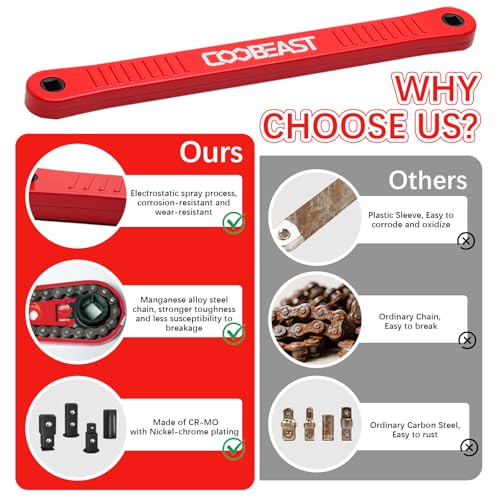 3/8" Offset Extension Wrench Impact Ready Socket Wrench Extender Tool（Red） | Versatile 1/4",3/8", 1/2" Square Drive Adapters,Universal Extensions Wrench,0° Swing Extender,for Small Place - color: Red