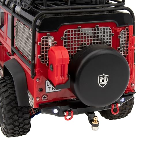 MEUS Aluminum Front/Rear Bumper with LED Lights for TRX4M - Remote Control Car, RC Car, RC Crawler 1/18 Upgrade Parts (Front/Rear Bumper for Defender) (HELIDIRECT)