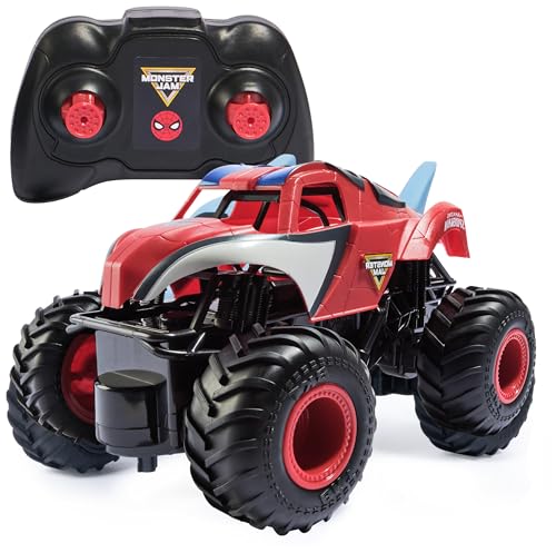 Monster Jam Marvel Spider-Man RC Monster Truck 1:24 Scale Vehicle | Includes 1 RC Truck & Controller, Race in Heroic Adventures, Easy to Drive for Imaginative Play, Toys for Ages 4 and Up - style: Spider-Man
