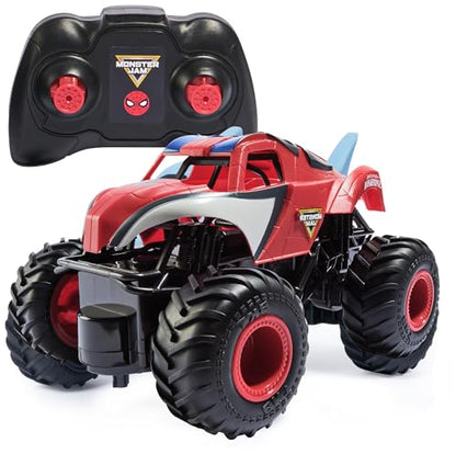 Monster Jam Marvel Spider-Man RC Monster Truck 1:24 Scale Vehicle | Includes 1 RC Truck & Controller, Race in Heroic Adventures, Easy to Drive for Imaginative Play, Toys for Ages 4 and Up - style: Spider-Man