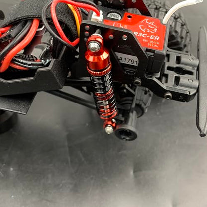QUE-T 2.09" Length Shock Damper Kits for Redcat Ascent18 1/18 RC Crawler Car, 4pcs Aluminium Shock Absorber (Black) - color: Black