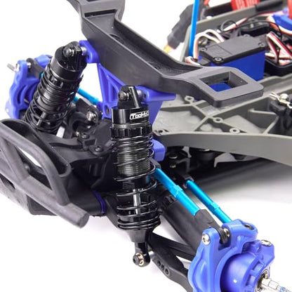 1/10 RC Oil Shock Absorber Big Bore Absorber Damper Set Compatible with Traxxas Slash 2WD/ 4X4, Rustler 2WD/ 4X4 VXL, Stampede, Hoss, Bandit Part Upgrades Replace of 5862 (Black/Gray) - color: Black/Gray