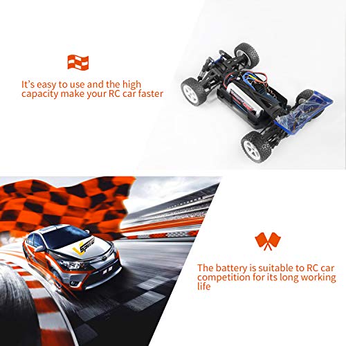 2S 4000mAh 7.4V 50C RC LiPo Battery Hardcase with T Plug for Tamiya TT01 TT02 RC Vehicles Truck Losi Slash Buggy Racing Hobby (2 Pack)
