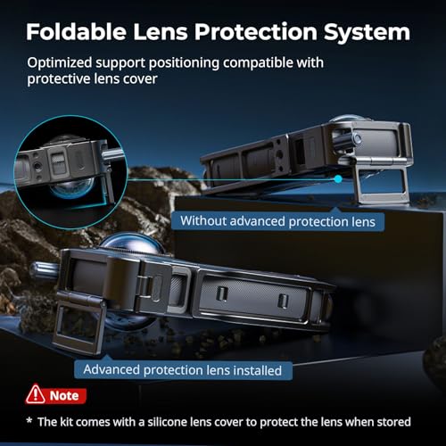 SMALLRIG Cage for Insta360 X5 Accessories, Aluminum Alloy Protective Case for Insta360 x5 with Quick Release, Built-in Cold Shoe Mounts & 1/4" Threads, with Silicone Lens Guard Cap - 5195 - style: for Insta360 X5