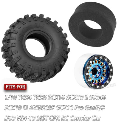 1.9 Brass Wheel Tires for 1/10 SCX10 SCX10 II 90046 SCX10 III AXI03007 SCX10 Pro TRX4 TRX6 Gen7/8 D90 VS4-10 MST CFX RC Crawler Car,1.9 Brass&Aluminum RC Off Road Wheels and Tires,Colorful - color: Colorful - (4pcs Wheel Tires)