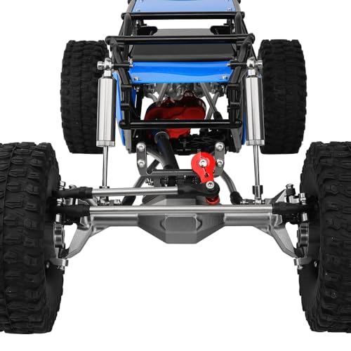 Metal DIY 330mm Wheelbase Rock Buggy Frame Chassis Crawler with VP Element Enduro Portal Axle Nylon Tube Roll Cage for 1/10 RC Crawler Axial SCX10 II Upgrades (Blue) - color: Blue