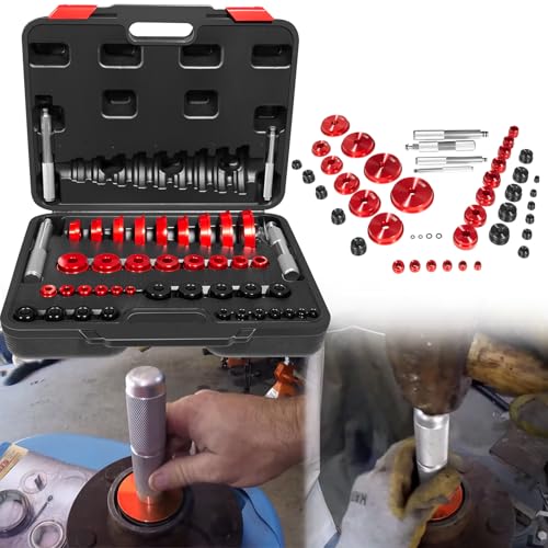 Bearing Press Kit, 43 Pieces Bearing Race and Seal Driver Set with Seal Driver and Bearing Adapters, Bearing Race Punch Set, Bearing Seal Driver Kit, Seal Driver Installer Set for Bearing Installation