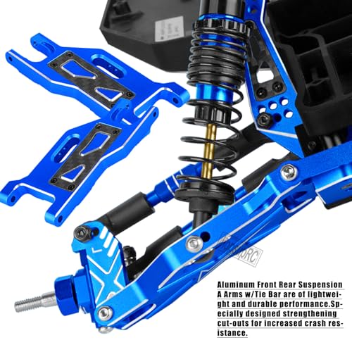 Aluminum for Upgrades Parts 1/10 Slash 2WD VXL/Slash 2WD,Front&Rear Suspension A Arms w/Tie Bar (Only for Slash) Hops Up,Navy Blue - color: Navy Blue(for 1/10)