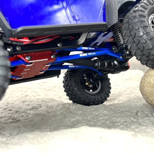 High Clearance 4 Links Set Aluminum Linkage for Traxxas 1/18 TRX4M Upgrade Parts RC Crawler Car (Dark Blue) - color: Dark Blue