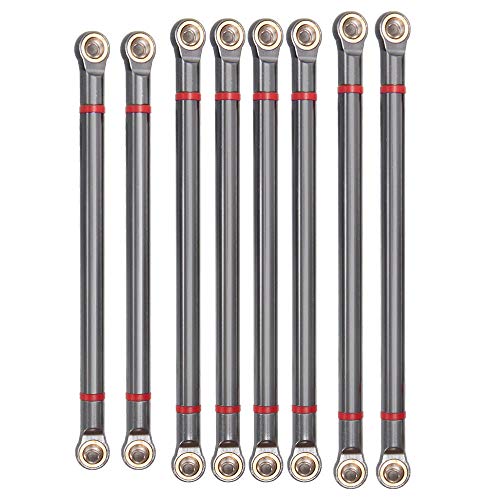 8PCS Alloy Upper & Lower Rod Link Linkage for 1/10 RC Axial SCX10 313mm Wheelbase