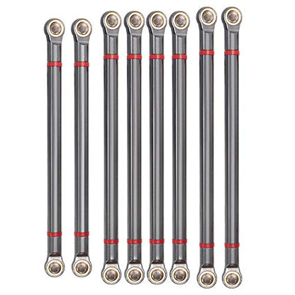 8PCS Alloy Upper & Lower Rod Link Linkage for 1/10 RC Axial SCX10 313mm Wheelbase