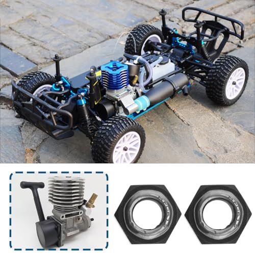 2pcs RC One Way Bearing Oil Driver Pulls Hex Nut Oneway Bearing Compatible with HSP 1/8 1/10 Scale Nitro RC Car SH16 18 21 Engine Bearing 12mm