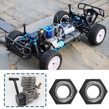 2pcs RC One Way Bearing Oil Driver Pulls Hex Nut Oneway Bearing Compatible with HSP 1/8 1/10 Scale Nitro RC Car SH16 18 21 Engine Bearing 12mm