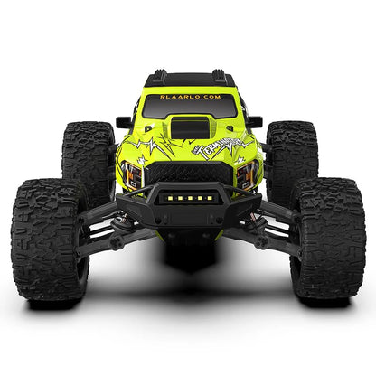 Helidirect Rlaarlo Carbon Fiber Mini 1/10 Scale Brushless Monster Truck 4WD Electric Off Road Monster Trucks RTR - Remote Control Car, RC Monster Truck 1/10 Scale (Green - RZ001G-A)